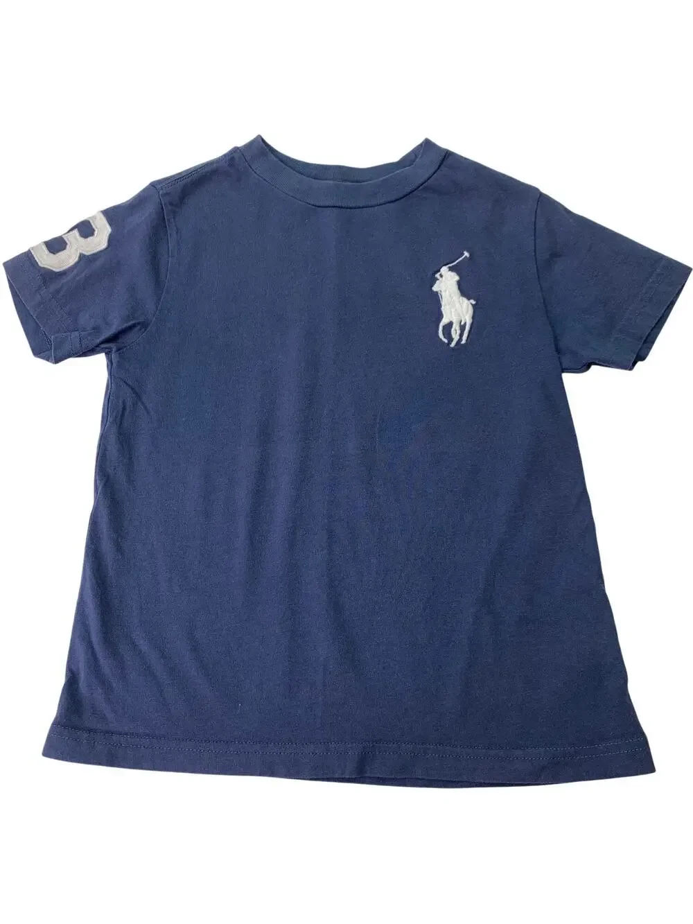 Polo Ralph Lauren Boys 4T Big Pony Embroidered Navy Blue Tee T Shirt Cotton